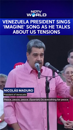 Venezuela's President Nicolas Maduro Sings 'Imagine' Song As He Talks About US Tensions