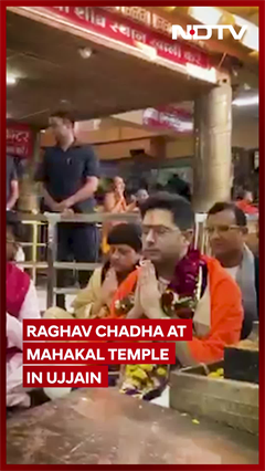 Raghav Chadha Seeks Divine Blessings For His Newborn Baby At Mahakal Temple In Ujjain