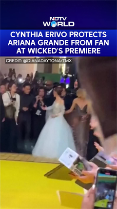 Ariana Grande Charged by Fan On Wicked's Red Carpet; Cynthia Erivo Protects Her