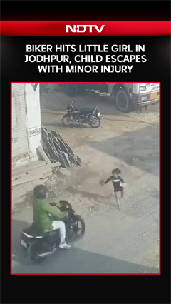 Video: Biker Hits Little Girl In Jodhpur, Child Escapes With Minor Injury