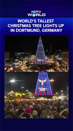 World’s Tallest Christmas Tree Lights Up in Dortmund, Germany