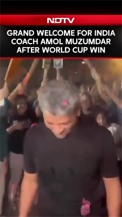 Grand Welcome For India Coach Amol Muzumdar After World Cup Win