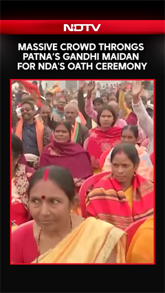 A Massive Crowd Throngs Patna’s Gandhi Maidan For NDA’s Oath Ceremony