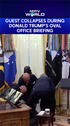 Video: Guest Collapses During Donald Trump's Oval Office Briefing