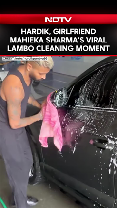 Hardik Pandya And Mahieka Sharma's Viral Lamborghini Cleaning Moment