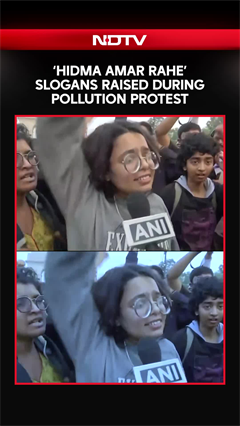 ‘Hidma Amar Rahe’ Slogans Raised During Pollution Protest in Delhi