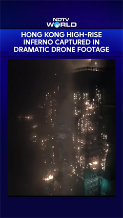 Hong Kong Fire Drone Visuals | Hong Kong High-Rise Inferno Captured in Dramatic Drone Footage