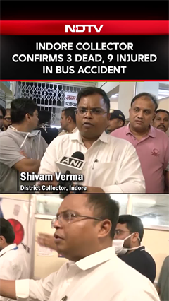 Indore Bus Accident | Collector Confirms 3 Dead, 9 Injured After Bus Falls Into Gorge Near Indore