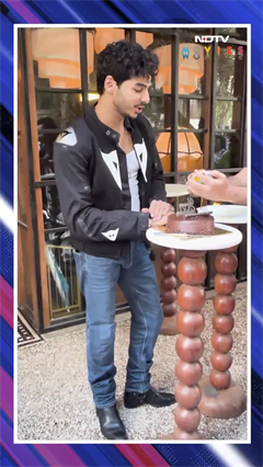 Ishaan Khatter Celebrates Birthday With Paparazzi, Cuts Cake