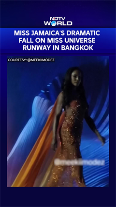 Miss Universe Jamaica Stumbles And Falls Off Stage, Viral Video Sparks Concern