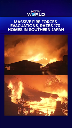 Fire Damages 170 Homes & Forces Evacuations In Southwestern Japan