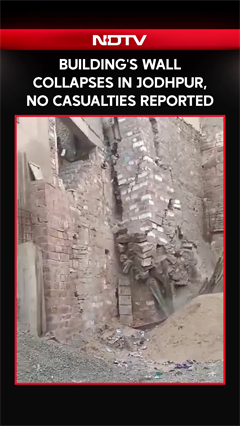 Building's Wall Collapses in Jodhpur, No Casualties Reported