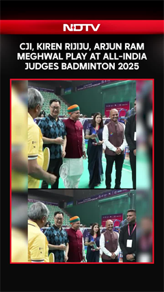 CJI Surya Kant, Kiren Rijiju, Arjun Ram Meghwal Play At All-India Judges Badminton 2025