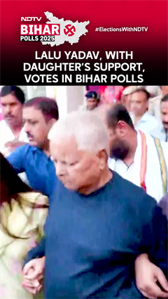 Lalu Yadav, Assisted By Daughter Misa Bharti, Casts His Vote In Bihar