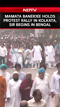 SIR Row | CM Mamata Banerjee Holds Protest Rally In Kolkata As SIR Begins In West Bengal