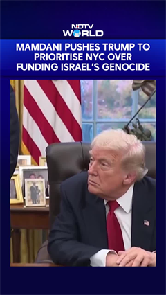 Mamdani Says "Israel's Committing Genocide", Pushes Trump To Prioritise Funds For New York City