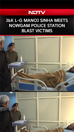 Jammu Kashmir Blast | Srinagar: J&K L-G Manoj Sinha Meets Nowgam Police Station Blast Victims