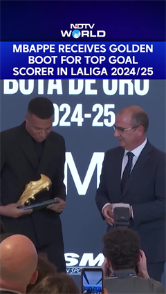 Video: Kylian Mbappe Wins Golden Boot For Top Goal Scorer In La Liga, Wants To Stay At Real Madrid
