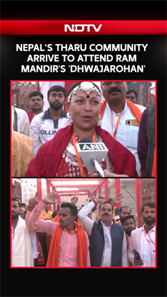 57 Members Of Nepal’s Tharu Community Arrive In Ayodhya For Flag-Hoisting At Ram Mandir