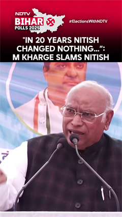 "In 20 Years Nitish Changed Nothing...": M Kharge Slams Nitish Kumar