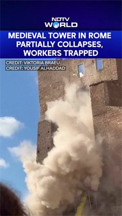 Medieval Tower In Rome Partially Collapses During Renovations, Trapping Workers