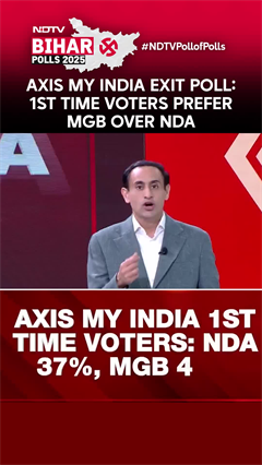 Bihar Exit Polls 2025 | Axis My India Exit Poll: 1st Time Voters Prefer MGB over NDA