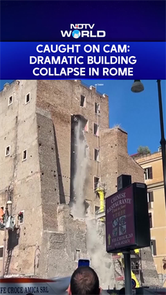 Caught On Cam: Dramatic Building Collapse Near Roman Forum In Rome
