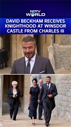 David Beckham | Football Icon David Beckham Receives Knighthood From King Charles at Windsor Castle