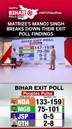Exit Poll 2025 Bihar | Matrize's Manoj Singh Breaks Down Their Exit Poll Findings