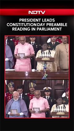 Constitution Day 2025 | President Murmu Leads Constitution Day Preamble Reading In Parliament