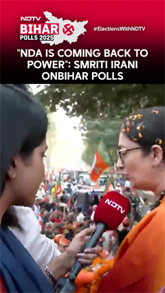 Smriti Irani Tells NDTV Ahead Of 2nd Phase Of Bihar Polls: "NDA Is Coming Back To Power"