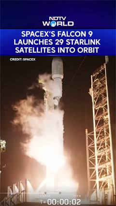 SpaceX Falcon 9 Rocket Launches, Carrying 29 Starlink Satellites Into Orbit
