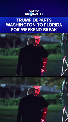 US President Donald Trump Departs Washington To Florida For Weekend Break