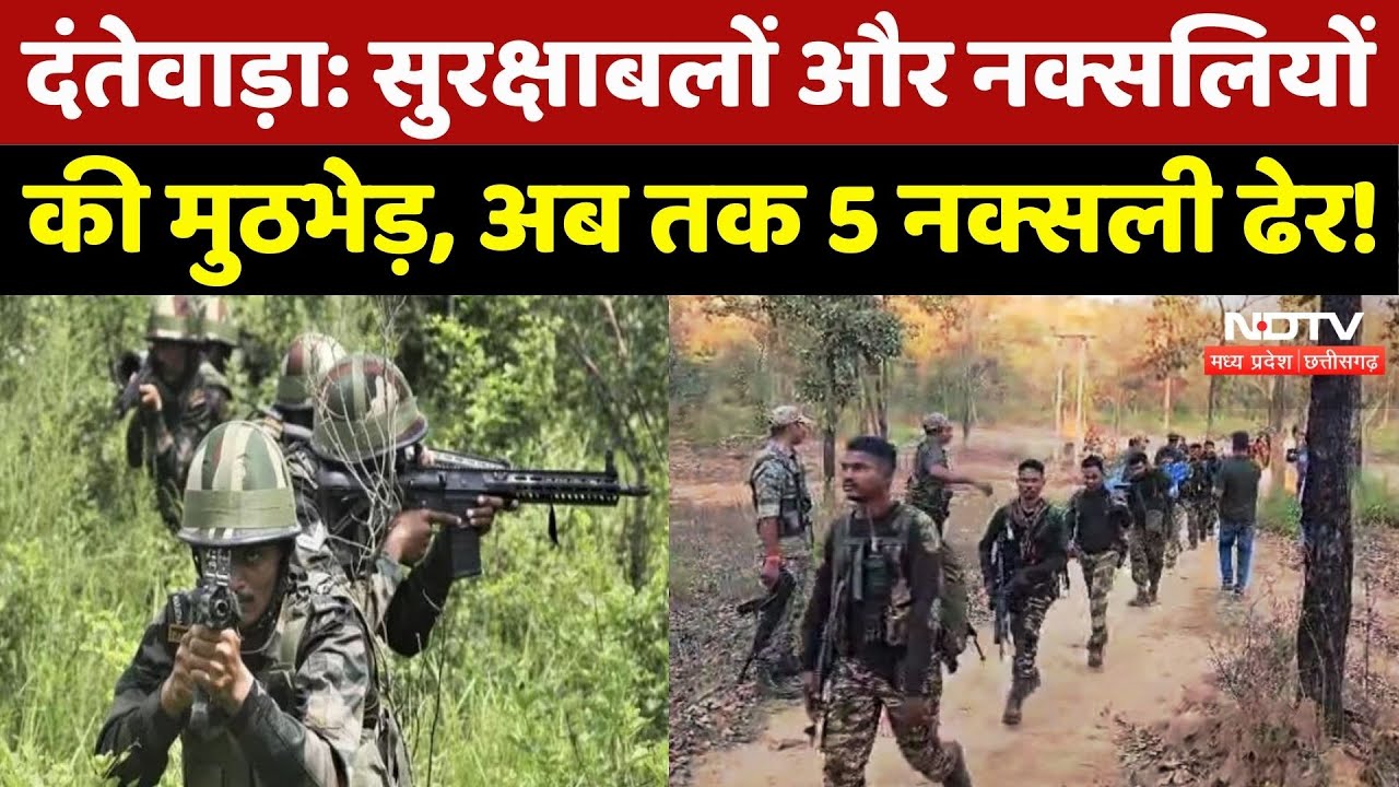 Naxalites Encoounter: Dantewada-Bijapur Border पर मुठभेड़, अब तक 5 नक्सली ढेर! NDTV MPCG | Breaking