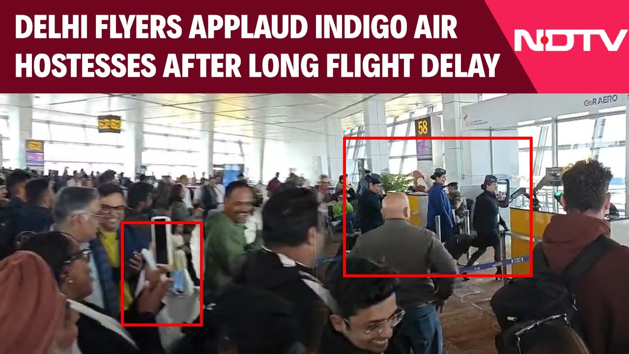 Delhi Passengers Applaud IndiGo Air Hostesses After Hours-Long Flight Delay