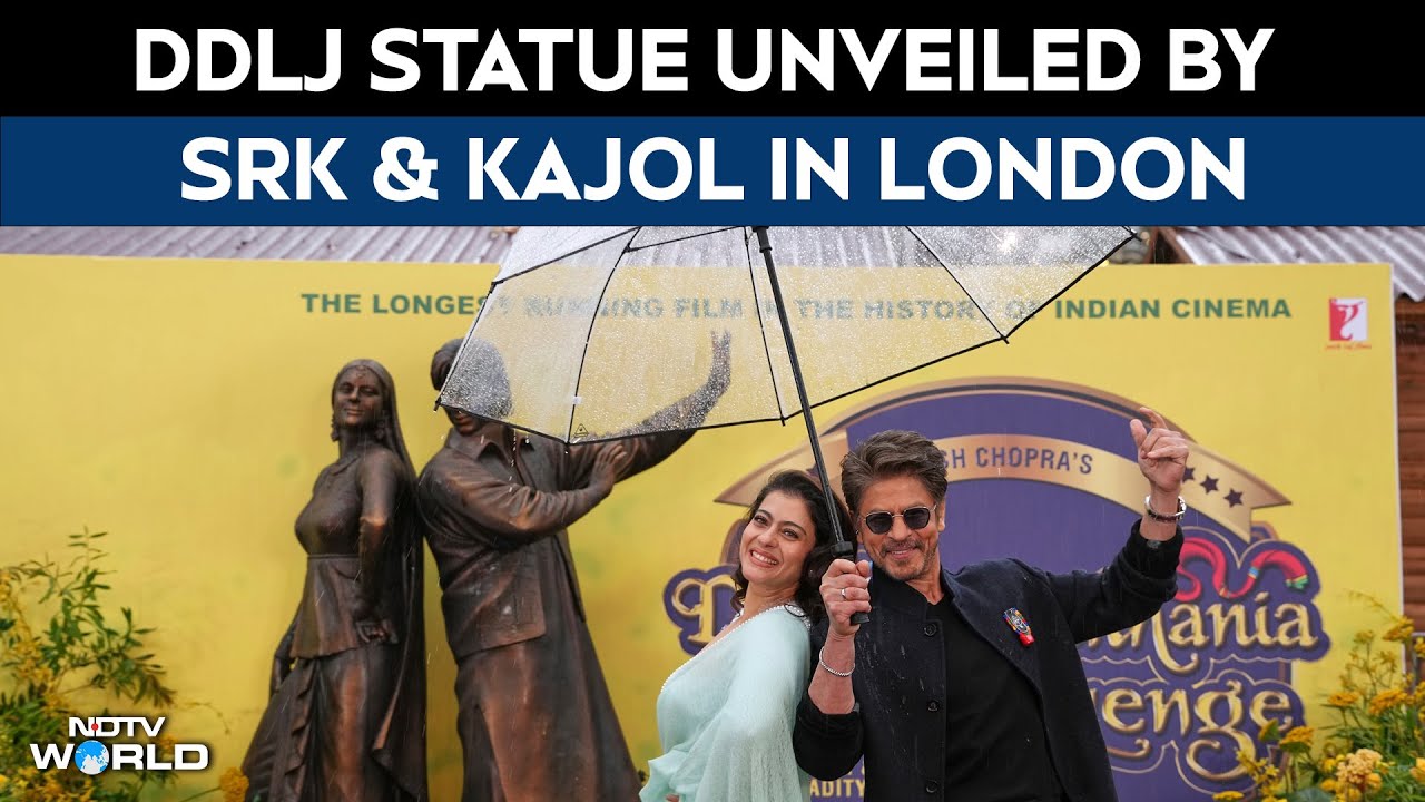 Shah Rukh Khan, Kajol Unveil DDLJ Statue at London's Leicester Square