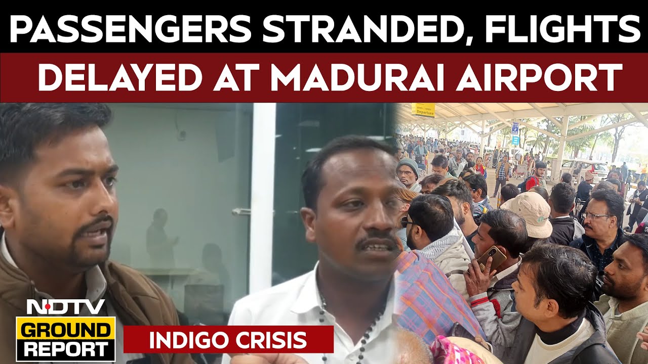 Indigo Crisis News | IndiGo Chaos At Madurai Airport: Passengers Stranded, Flights Delayed