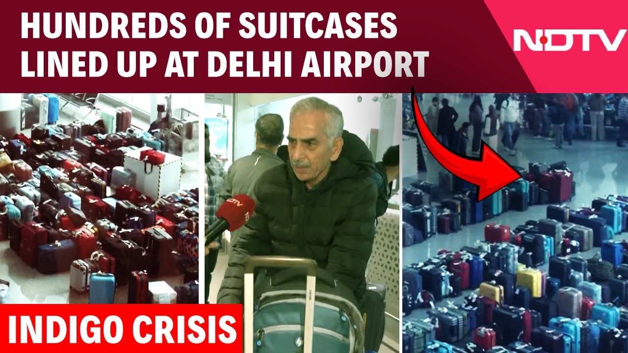 Indigo Flight News Today | Hundreds Of Suitcases Lined Up At Delhi Airport Amid Indigo Airline Chaos