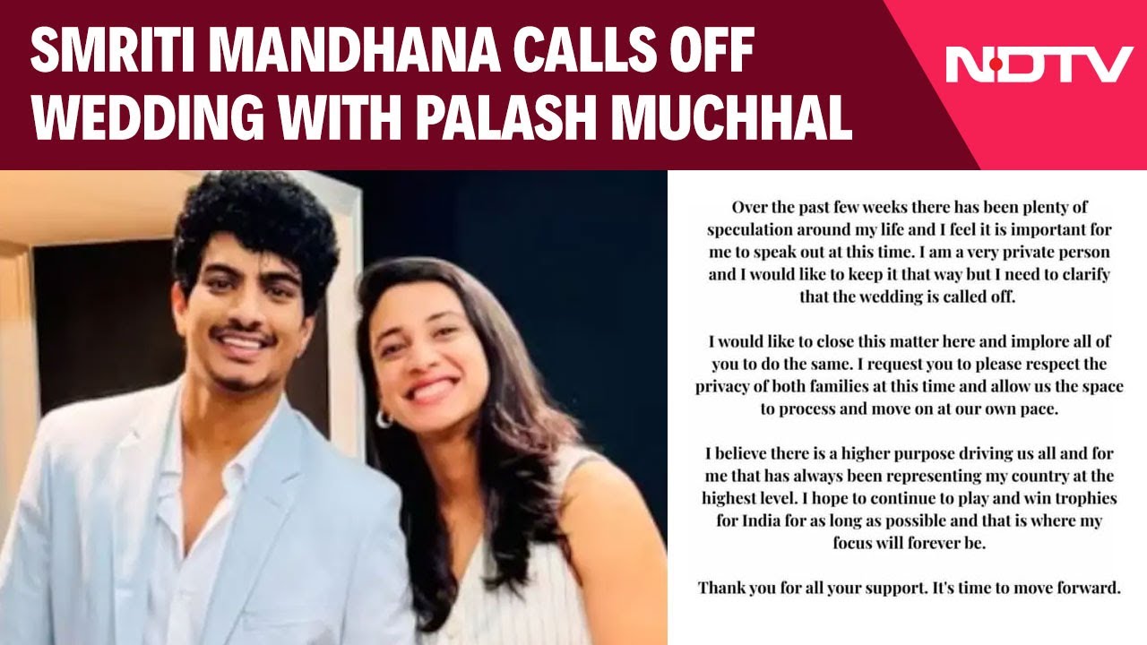 Smriti Mandhana Calls Off Wedding: "Important For Me To Speak Out"