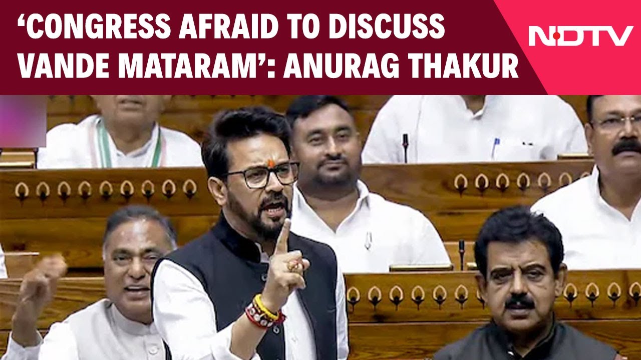 'Congress Afraid To Discuss Vande Mataram': Anurag Thakur In Parliament