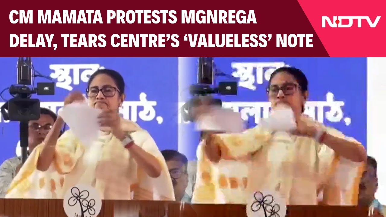 Mamata Banerjee News | Mamata Banerjee Protests MGNREGA Delay, Rips ‘Valueless’ Centre Note