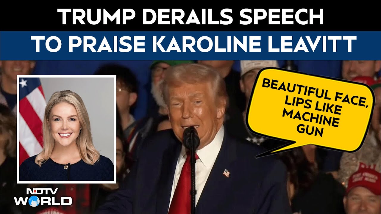 Trump Rally | 'Lips Like A Machine Gun': Trump's Praise For White House Secretary Karoline Leavitt
