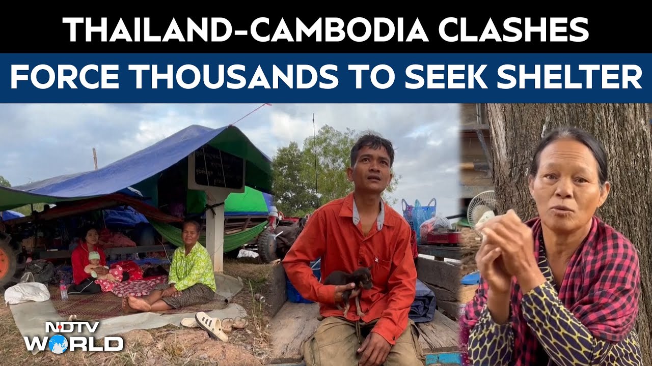 Cambodians Seek Shelter At Borders Camps Amid Renewed Fighting With Thailand