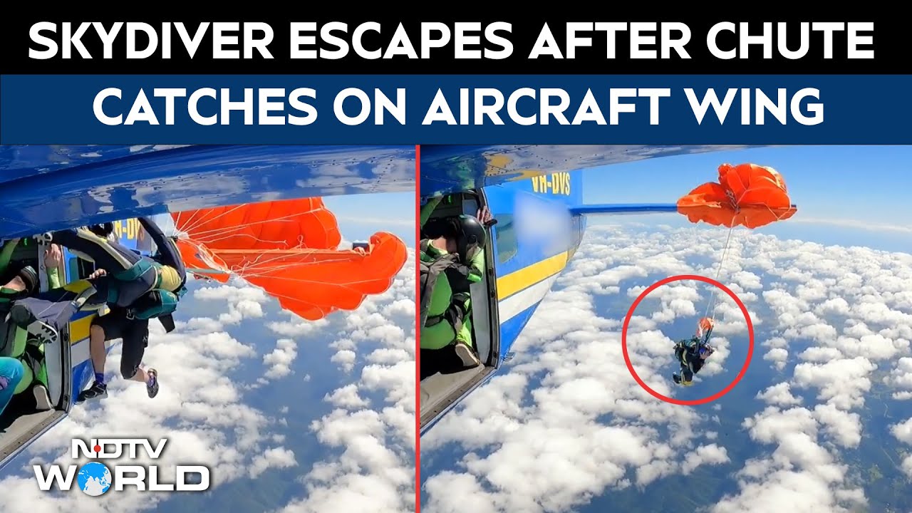 Australia News | Skydiver Cuts Himself Free After Parachute Snags on Plane at 15,000 ft