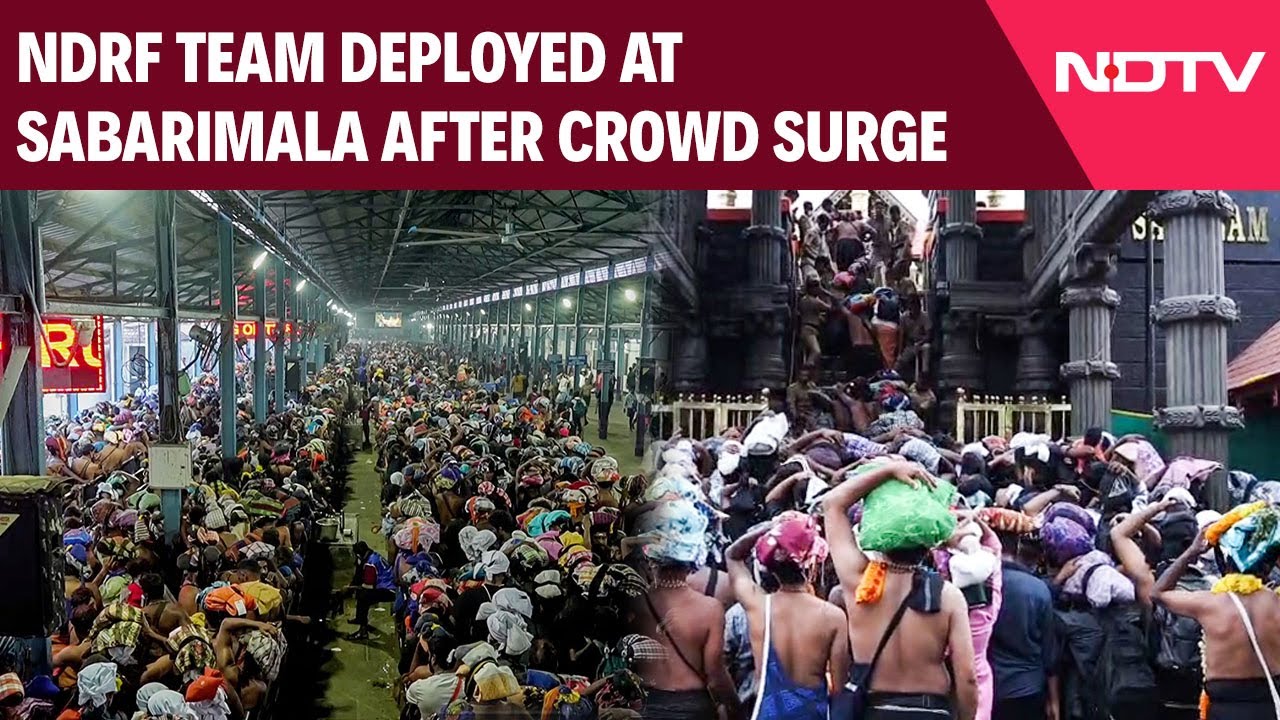 Sabarimala Sees Massive Crowd Surge; NDRF Team Deployed For 24 Hour Medical And Disaster Response