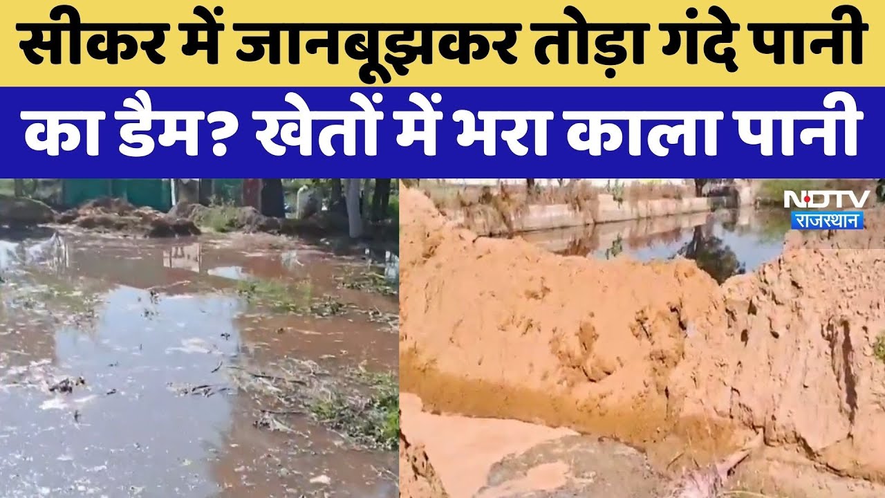 Sikar News: किसने तोड़ा गंदे पानी का Dam? | Viral Video | Rajasthan Top News | Water Logging