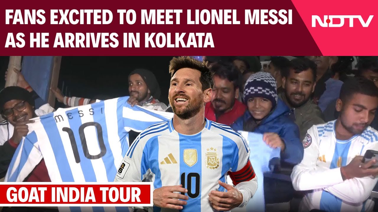 Fans Excited To Meet Lionel Messi As He Arrives In Kolkata For GOAT India Tour