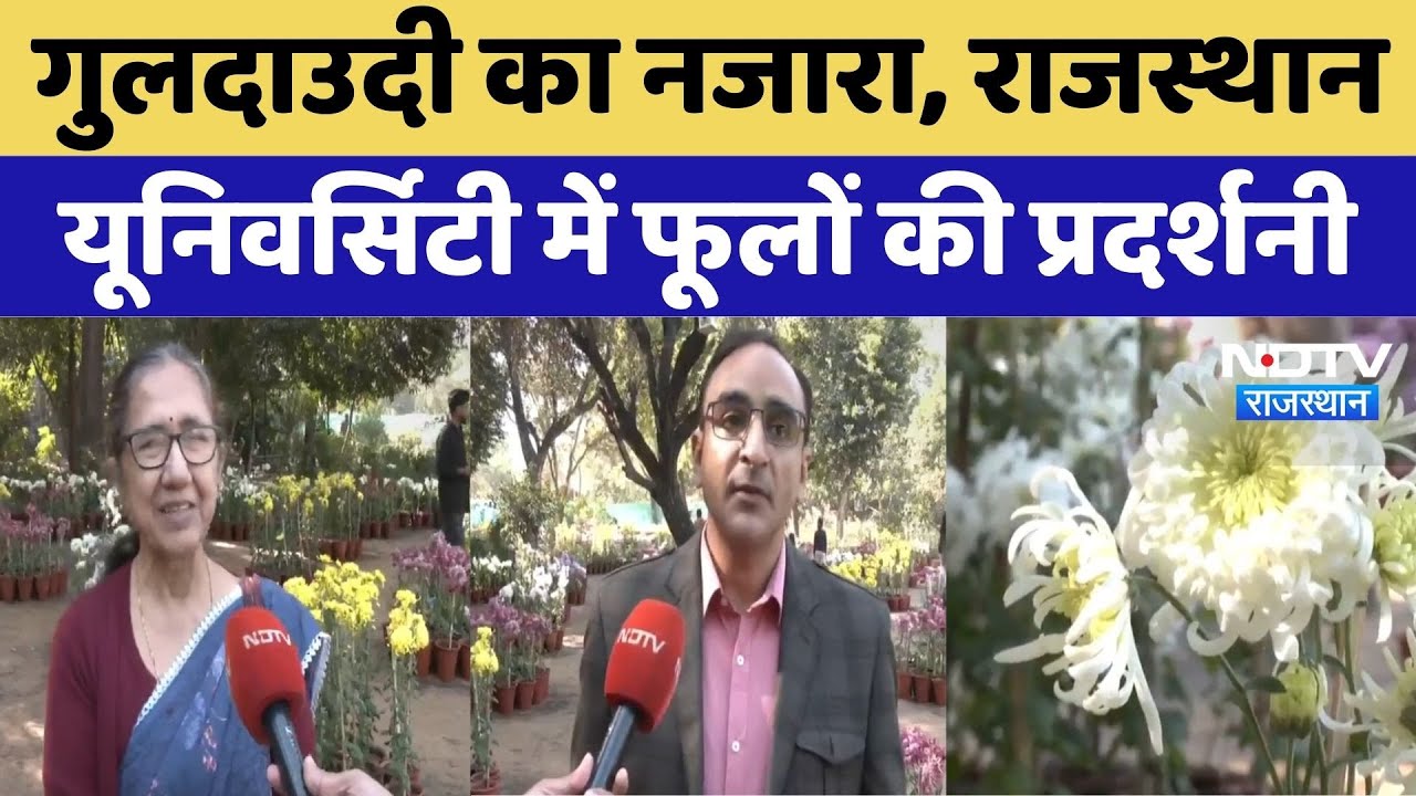 राजस्थान यूनिवर्सिटी में लगी फूलों की प्रदर्शनी| Flower Exhibition । Top