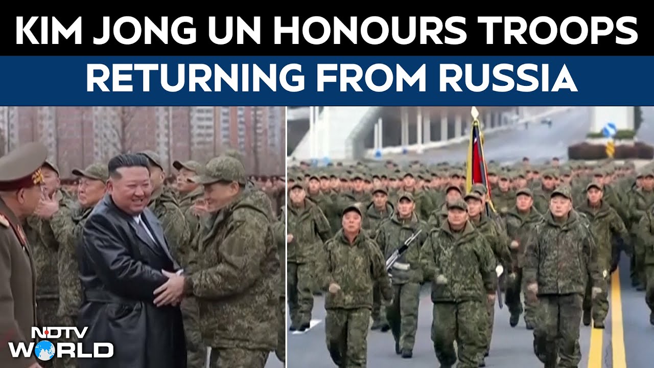 Kim Jong Un Welcomes Back North Korean Soldiers Returning From Fighting For Russia