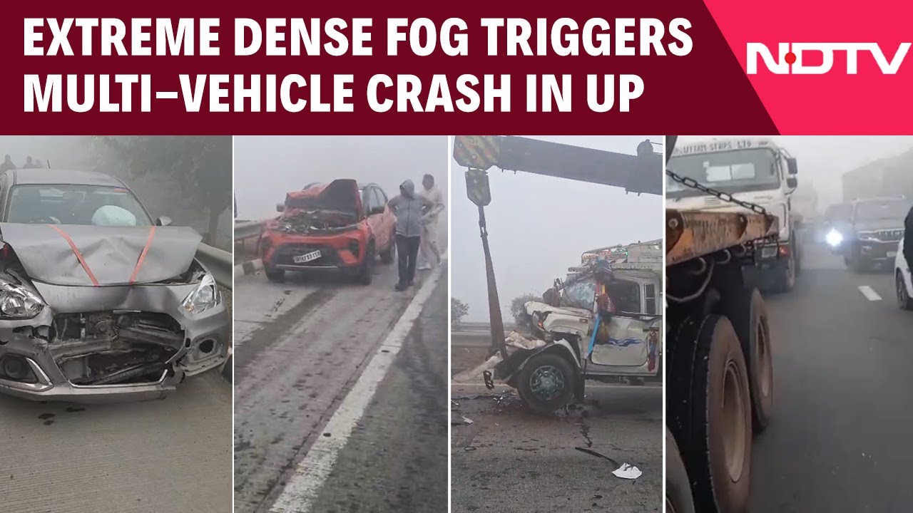 Dense Fog Triggers Multi-Vehicle Crash on NH-91 in Greater Noida
